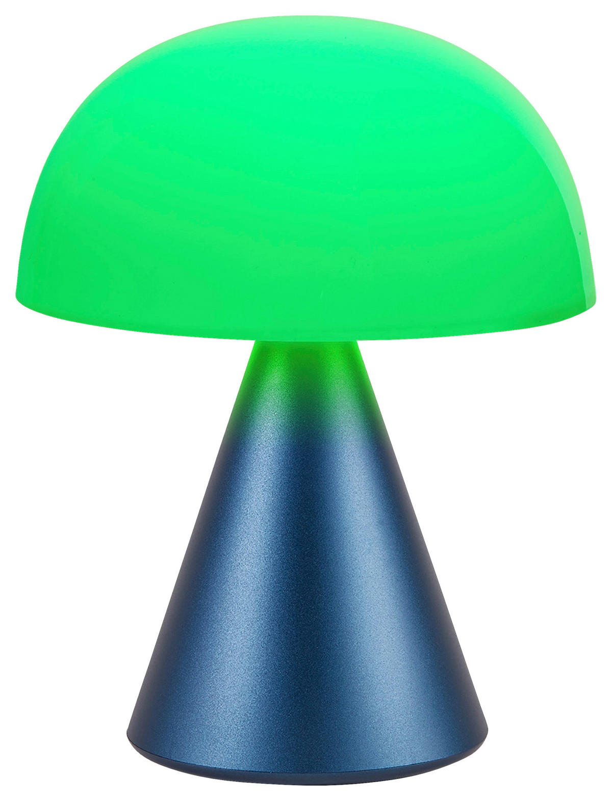 AKKU-TISCHLEUCHTE 14/17/14 cm   - Dunkelblau, Design, Kunststoff/Metall (14/17/14cm)