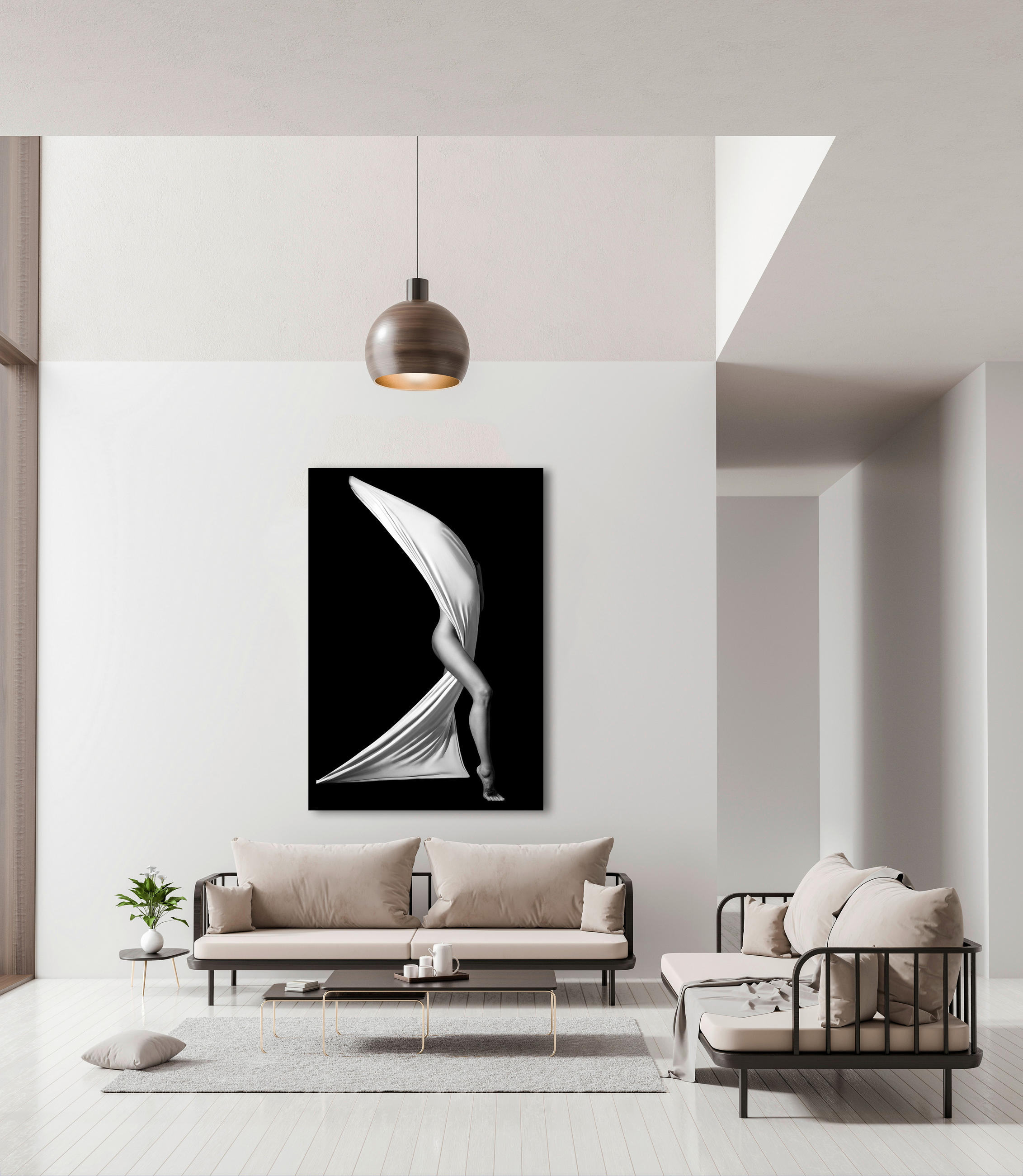 BILD 90/135 cm  - Schwarz, Design, Holz/Kunststoff (90/135cm)