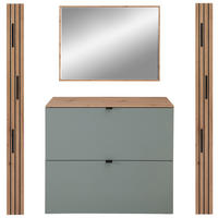GARDEROBE 4-teilig  in 165/179/37 cm  - Salbeigrün/Eiche Artisan, Design, Holzwerkstoff (165/179/37cm) - Voleo