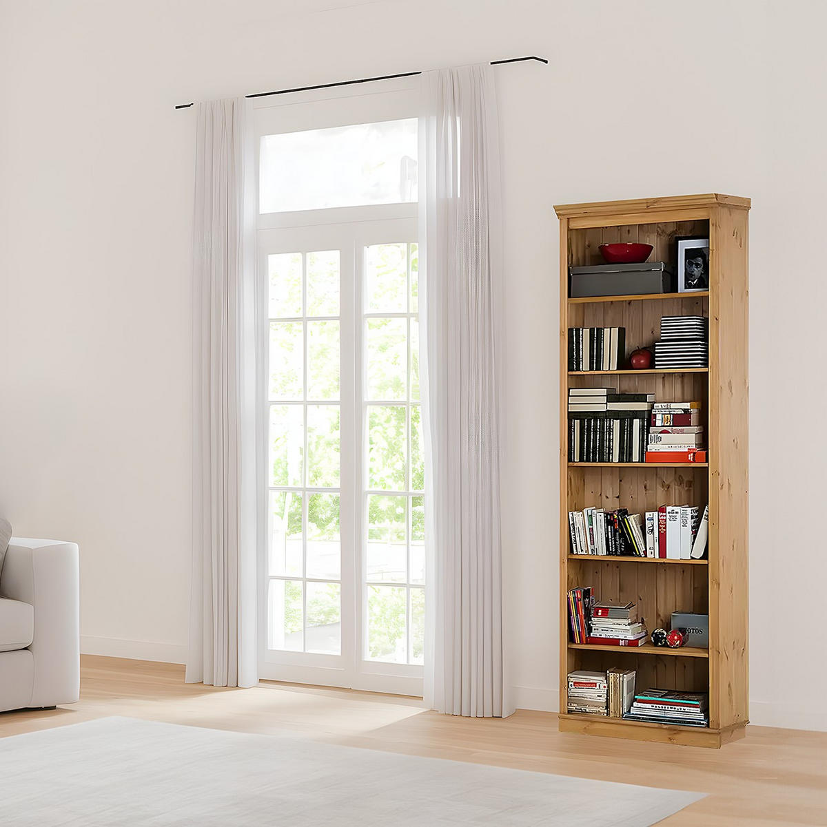 REGAL Kiefer massiv Kieferfarben  - Kieferfarben, Design, Holz (74/223/37cm) - Livetastic