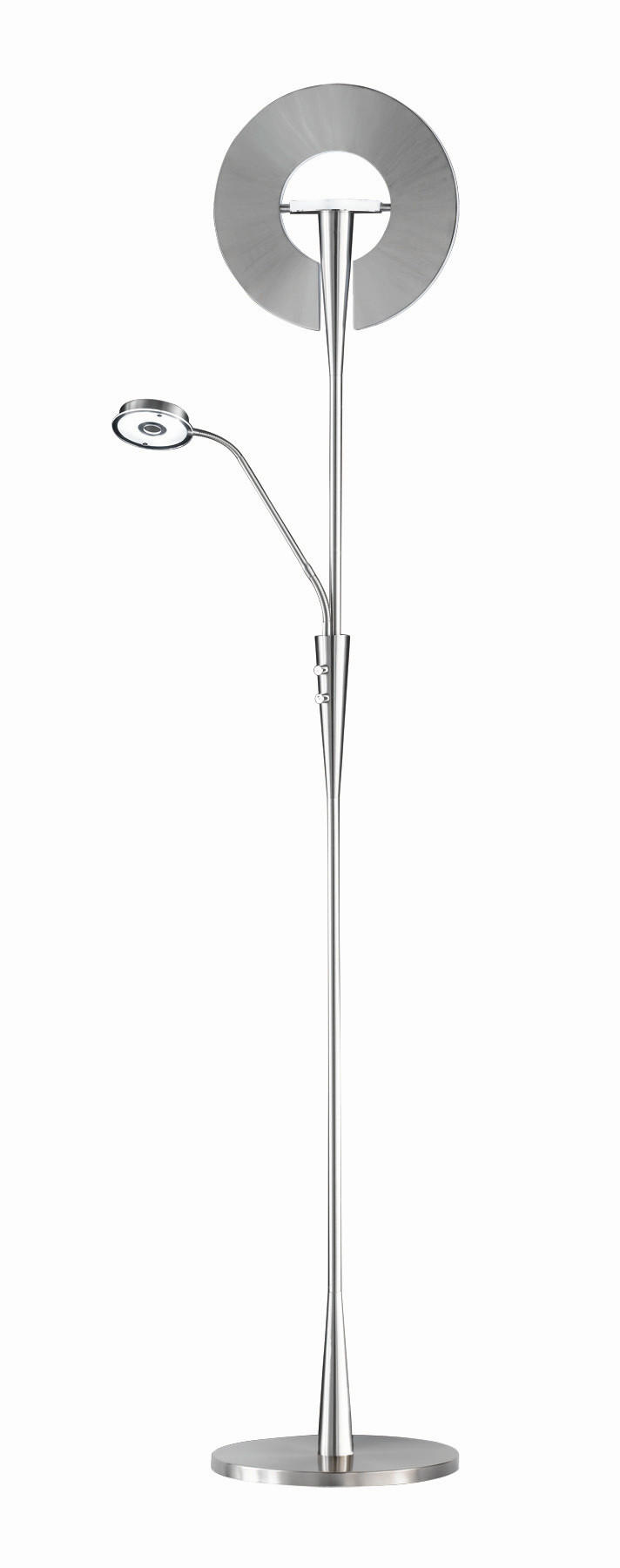 LED-GOLVLAMPA Quebec 50/180 cm    - vit/nickelfärgad, Basics, metall/plast (50/180cm) - Trio Leuchten