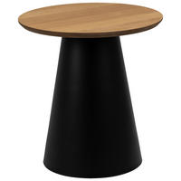 KONFERENČNÍ STOLEK, přírodní barvy, dřevo, kov, 45/48 cm - černá/přírodní barvy, Design, kov/dřevo (45/48cm) - MID.YOU