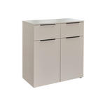 KOMMODE , 91/93/42 cm, 2 Schublade(n)  - Kaschmir/Schwarz, KONVENTIONELL, Holzwerkstoff/Kunststoff (91/93/42cm) - Xora