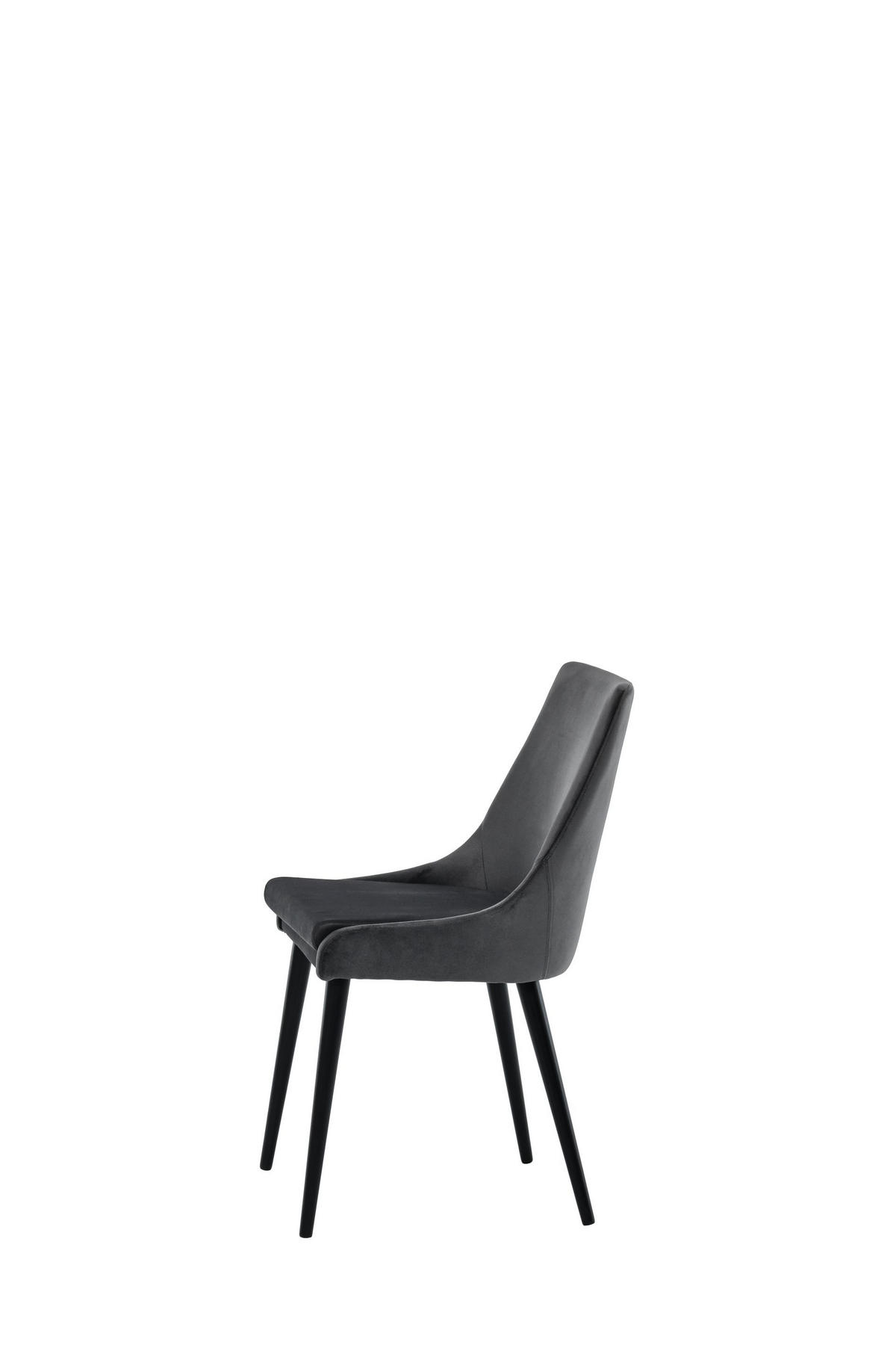 STOLICA  tamno siva  drvo, tekstil      - tamno siva/crna, Konvencionalno, drvo/tekstil (49/87/59cm)
