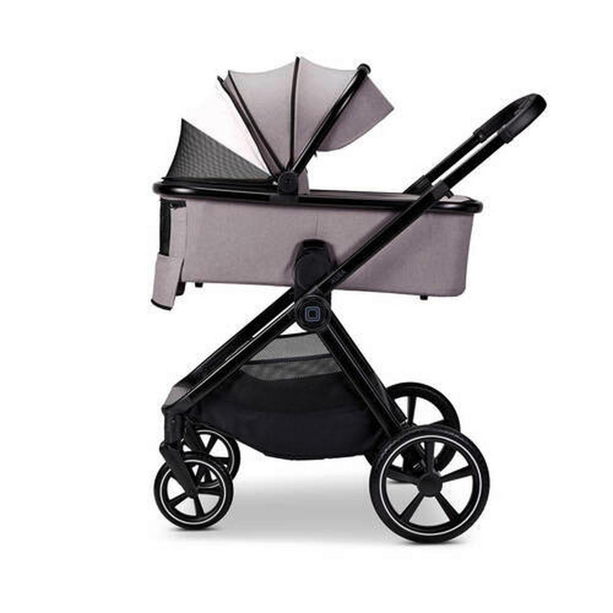 KINDERWAGENSET  Aura Set  Stone Melange  - Hellgrau, Basics (140/61/115cm) - Moon