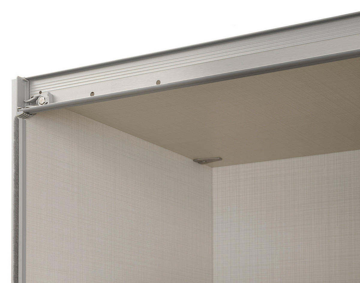 SCHWEBETÜRENSCHRANK  in Weiß  - Graphitfarben/Weiß, Design, Holzwerkstoff/Metall (280/222/68cm) - Moderano