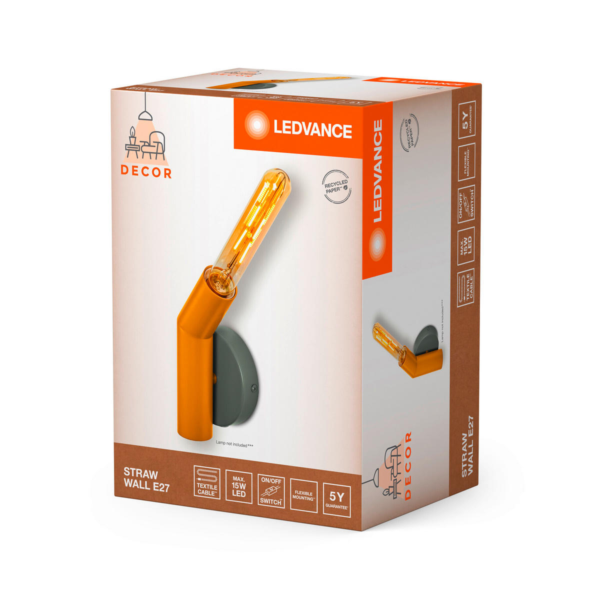 WANDLEUCHTE 10,8/7,7/18,3 cm   - KONVENTIONELL, Metall (10,8/7,7/18,3cm) - Ledvance
