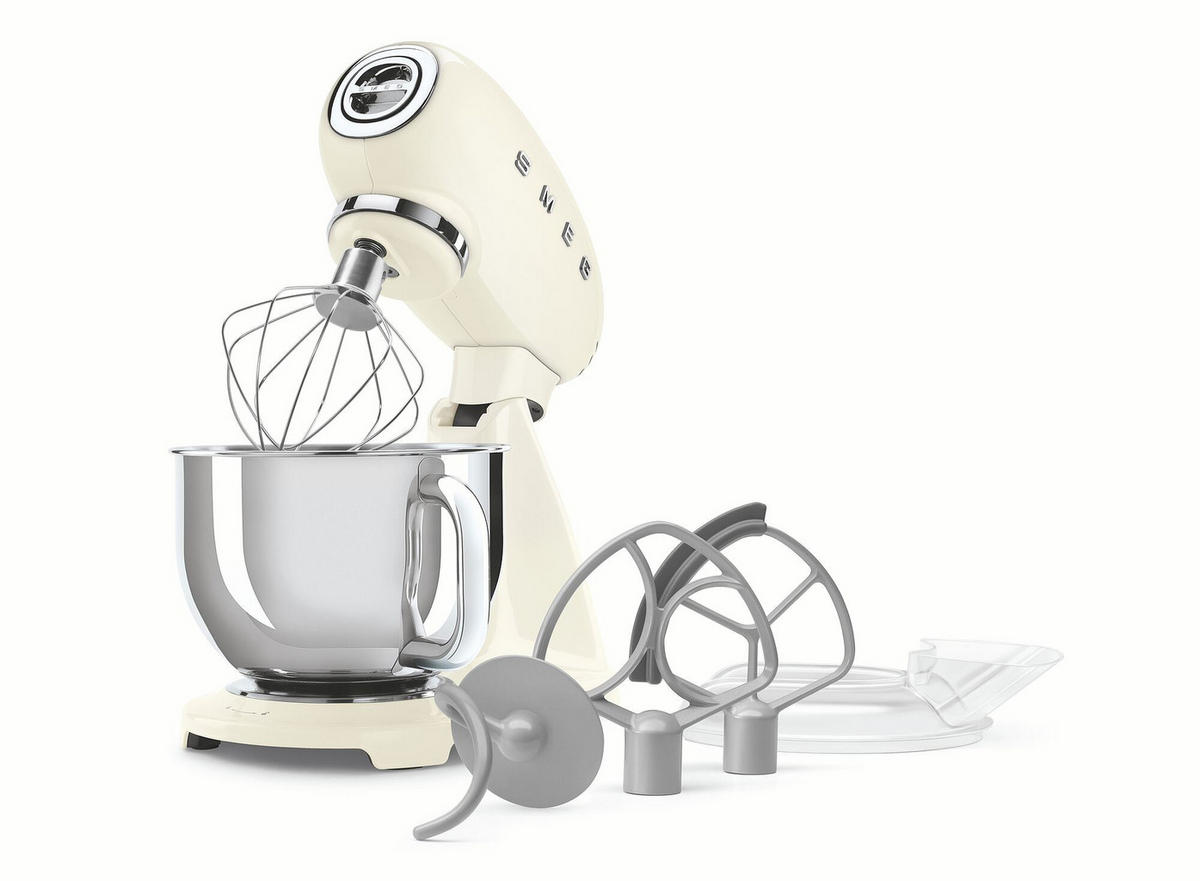 KÜCHENMASCHINE 50´S STYLE SMF05CREU  - Creme/Alufarben, Basics, Metall (40,2/37,8/22,1cm) - SMEG