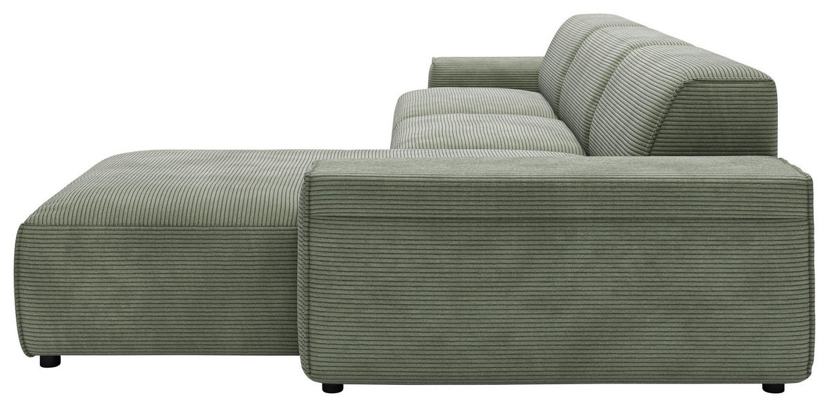 ROHOVÁ SEDACIA SÚPRAVA, textil, zelená - čierna/zelená, Design, textil/plast (300/189cm) - Livetastic