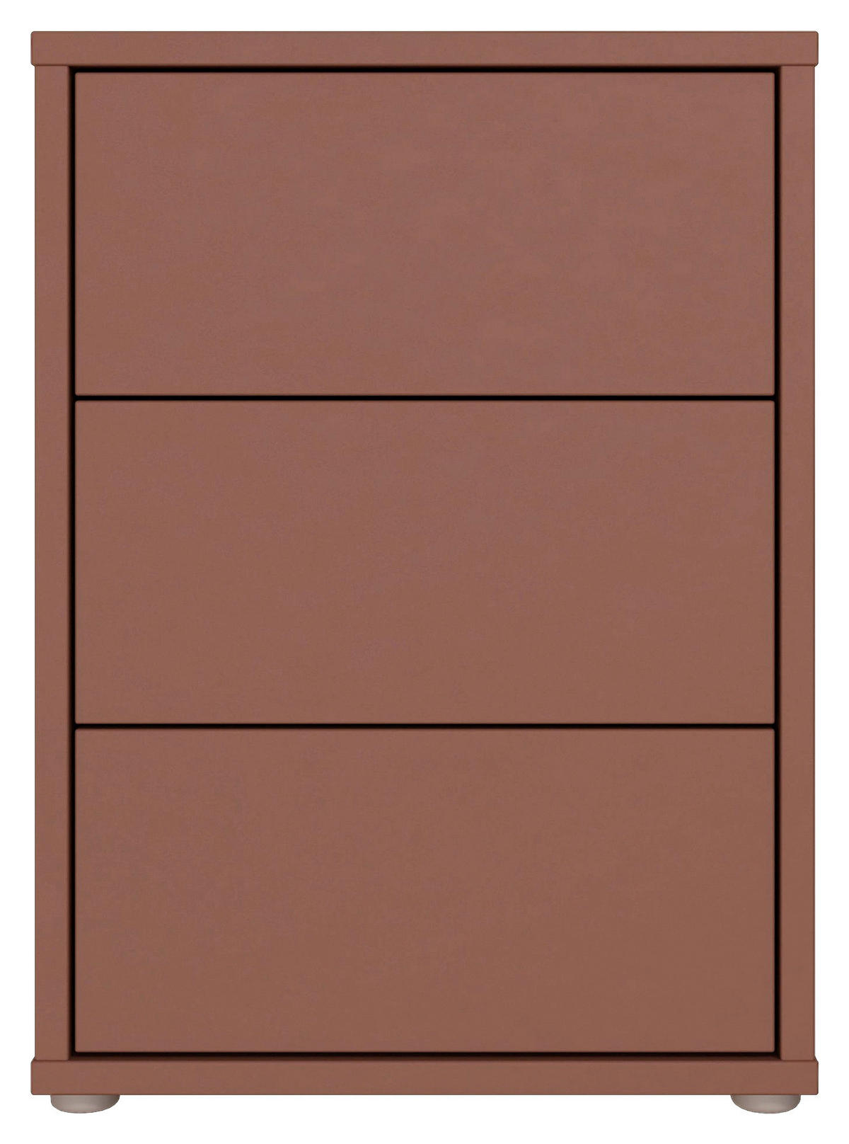 NACHTSCHRANK 50/69/42 cm  - Silberfarben/Terracotta, Trend, Holzwerkstoff/Kunststoff (50/69/42cm) - Carryhome