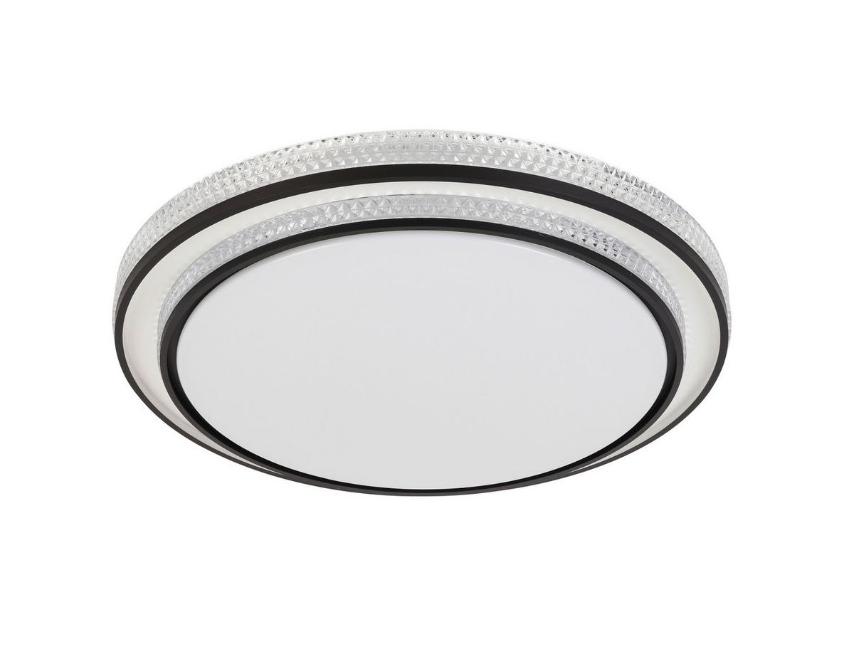 STROPNÍ LED SVÍTIDLO, 41/9 cm  - bílá/černá, Basics, kov/plast (41/9cm) - Novel