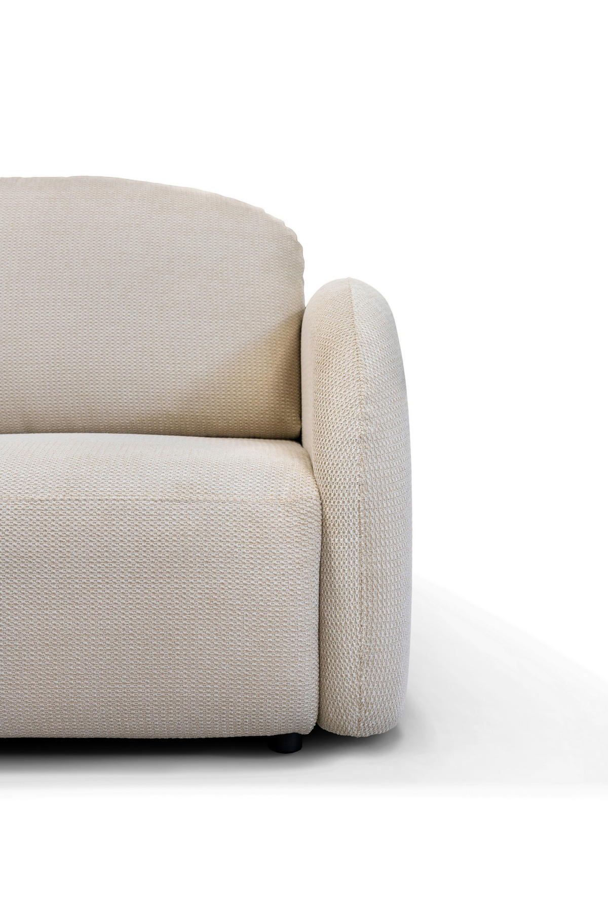 SCHLAFSOFA ROMA  mit Struktur Beige  - Beige/Schwarz, Design, Textil (230/90/105cm) - MID.YOU