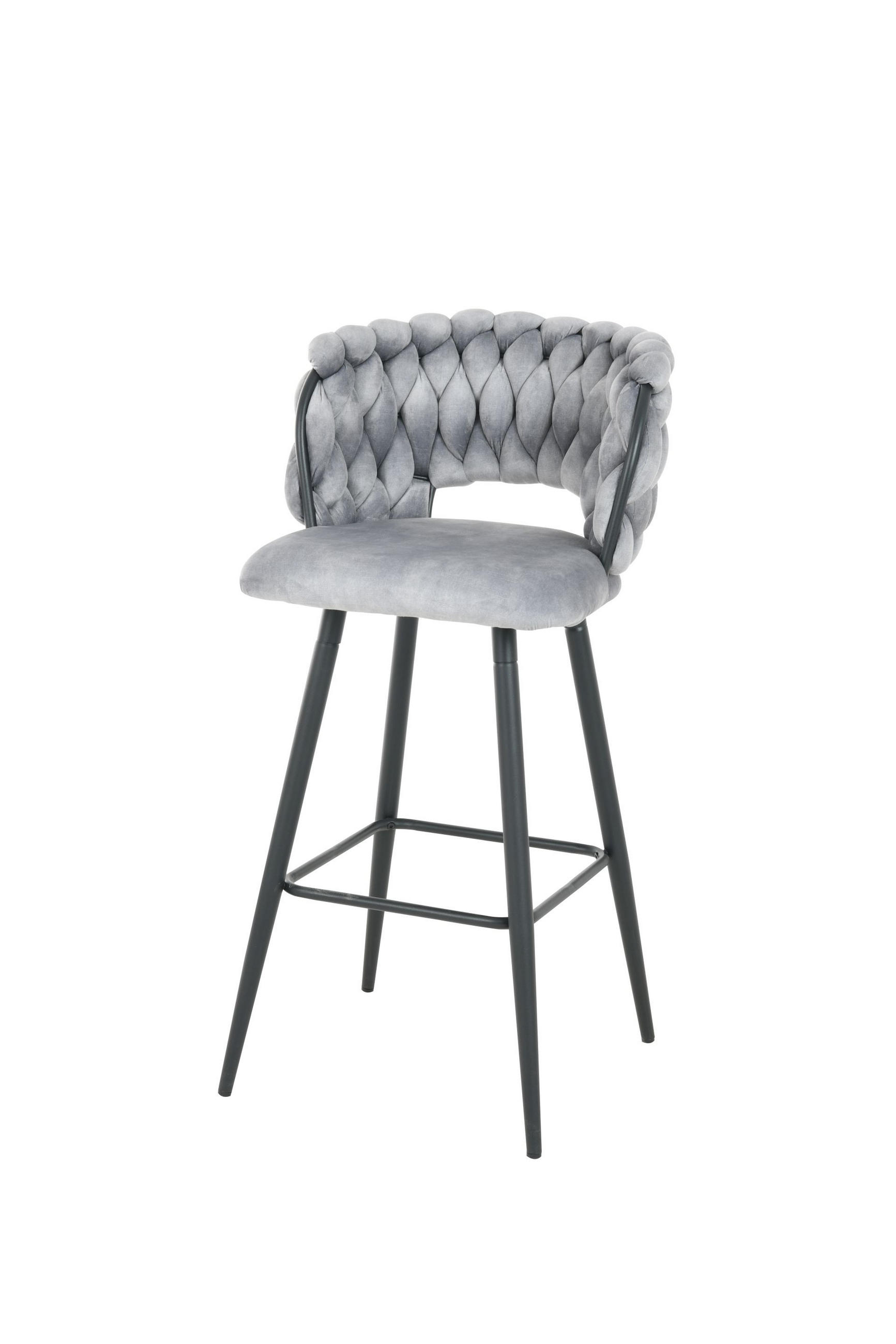 BARSKA STOLICA  siva  drvo, metal, tekstil      - siva/crna, Moderno, drvo/metal (50/101/52cm)