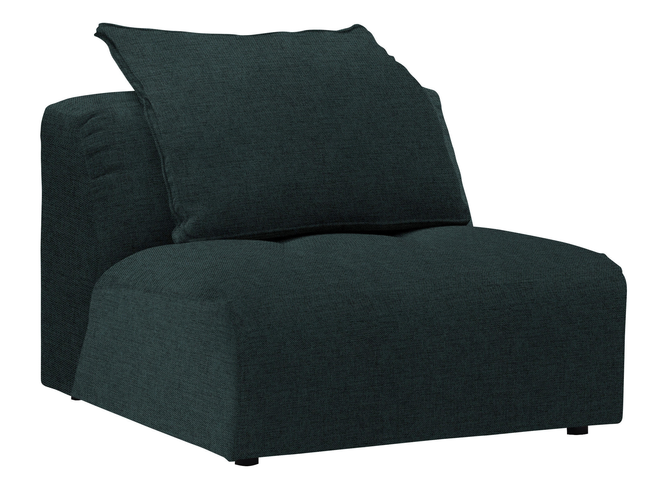 SESSEL in Flachgewebe Petrol  - Petrol/Schwarz, MODERN, Kunststoff/Textil (98/77/108cm) - Stylife