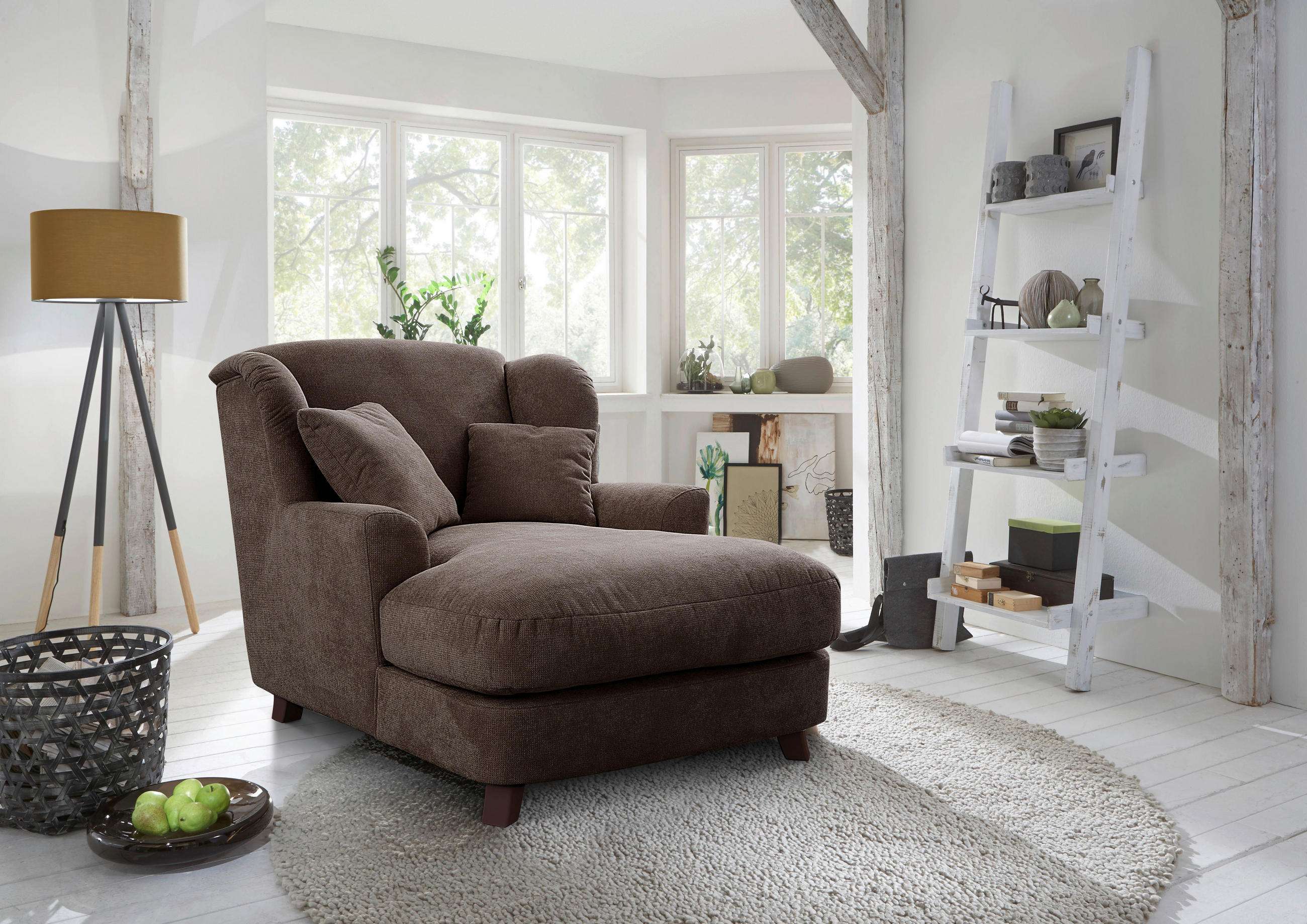 XXL-SESSEL in Dunkelbraun  - Dunkelbraun, Modern, Holzwerkstoff/Textil (109/104/145cm) - Sit & More