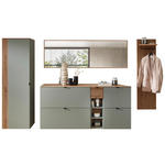 GARDEROBE 6-teilig  in 306/179/37 cm  - Salbeigrün/Eiche Artisan, Design, Holzwerkstoff (306/179/37cm) - Voleo