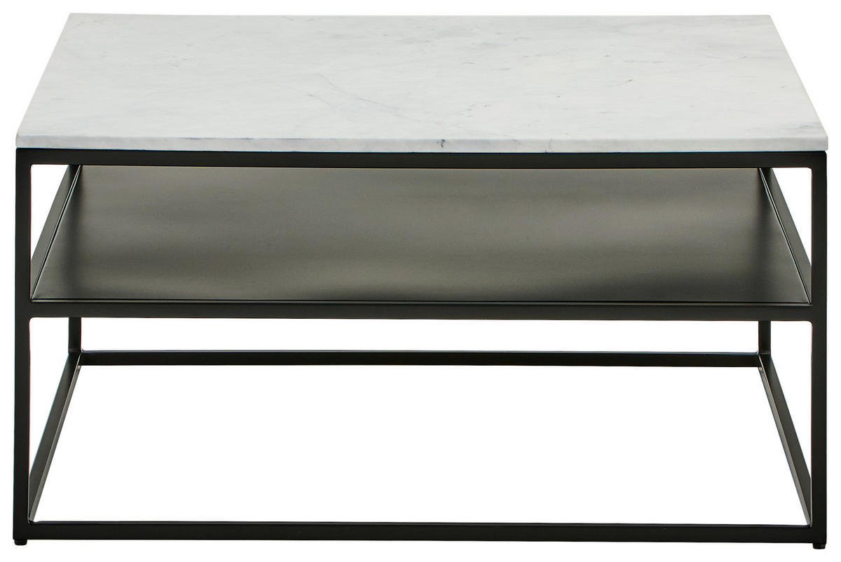 COUCHTISCH quadratisch Schwarz  - Schwarz, Design, Holzwerkstoff/Stein (80/80/40cm) - Livetastic