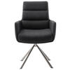ARMLEHNSTUHL  in Edelstahl Webstoff  - Edelstahlfarben/Anthrazit, Design, Textil/Metall (61/90/64cm) - Dieter Knoll