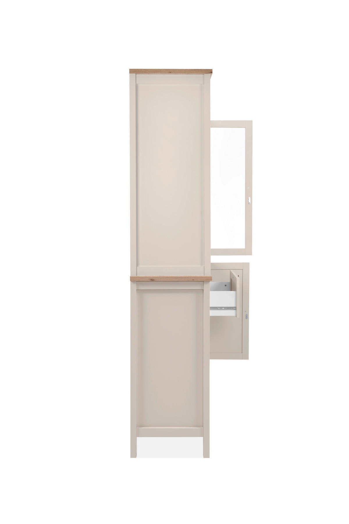 BUFFETAUFSATZ 119,6/100/40 cm   - Kaschmir/Eiche Artisan, Konventionell, Glas/Holzwerkstoff (119,6/100/40cm) - MID.YOU