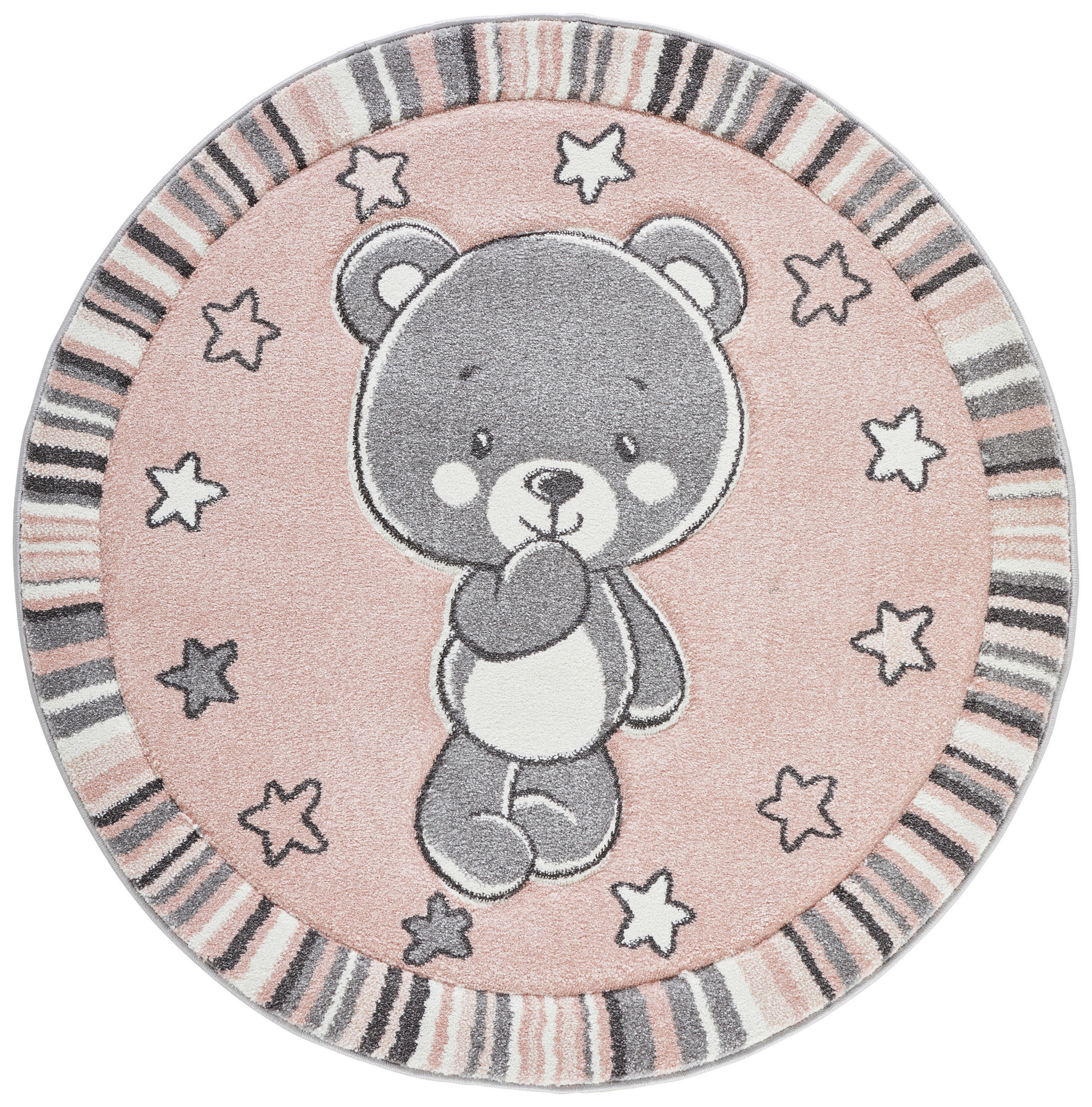COVOR PENTRU COPII Teddy  - roz aprins, Trend, textil (120cm) - Ben'n'jen