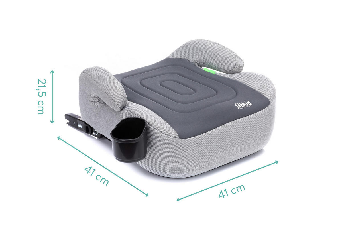 AUTOSITZERHÖHUNG Flip Auto Melange Grau   - Hellgrau/Grau, Basics, Kunststoff/Textil (41/41/21,5cm) - Fillikid