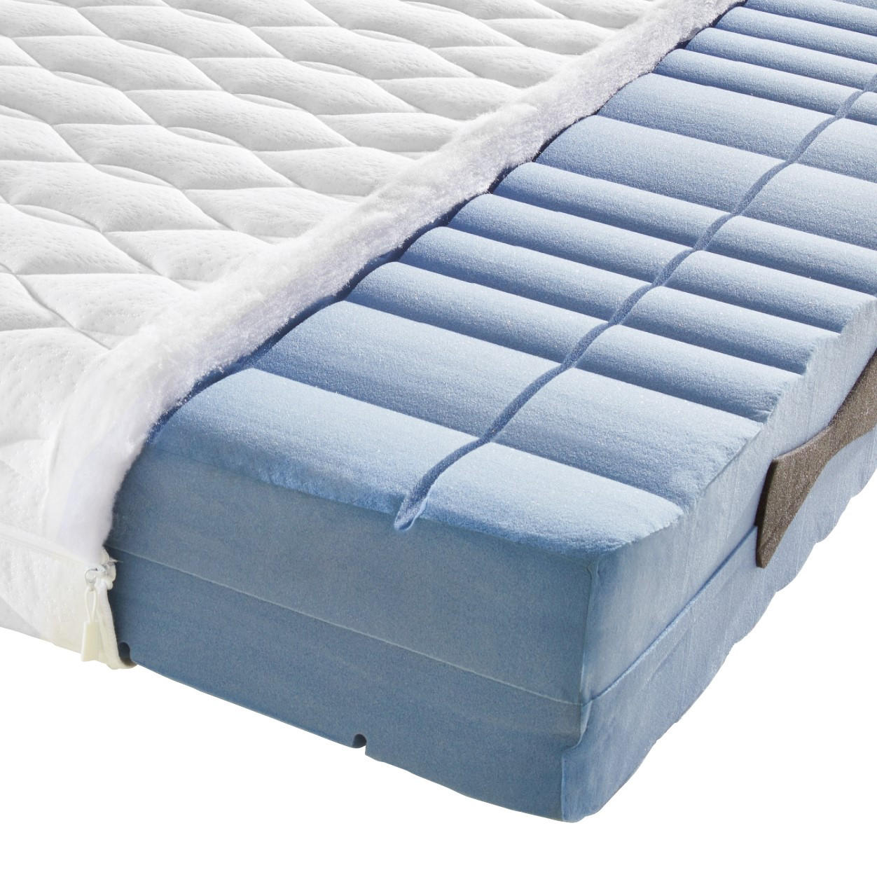 KALTSCHAUMMATRATZE 90/190 cm Höhe ca. 21 cm  - Weiß, Basics, Textil (90/190cm) - Sleeptex