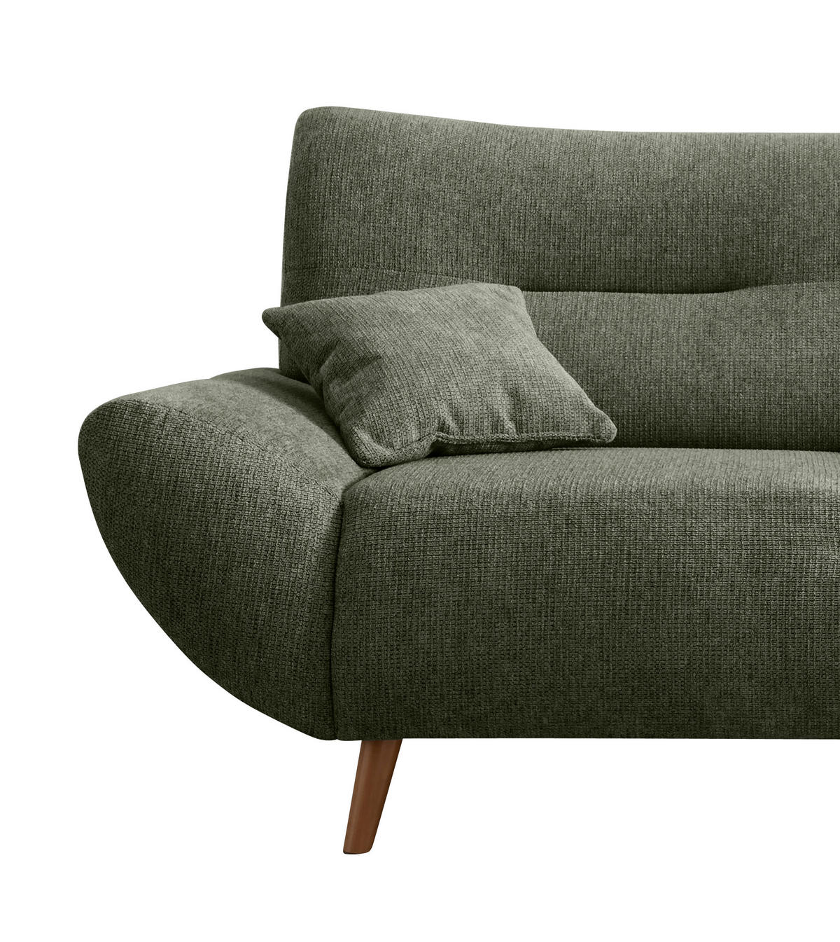 2-SITZER-SOFA in Chenille Dunkelgrün  - Wildeiche/Dunkelgrün, Modern, Holz/Textil (173/81/90cm) - MID.YOU