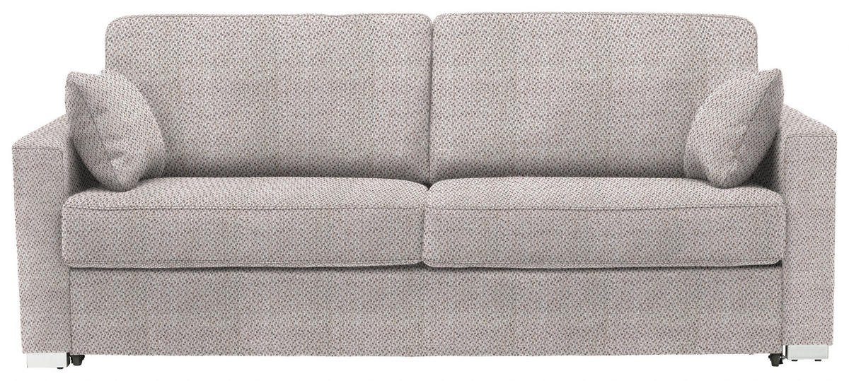 SCHLAFSOFA in Textil Naturfarben  - Chromfarben/Naturfarben, Konventionell, Textil/Metall (208/86/97cm) - Novel