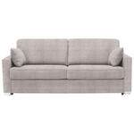 SCHLAFSOFA in Webstoff Naturfarben  - Chromfarben/Naturfarben, KONVENTIONELL, Textil/Metall (208/86/97cm) - Novel