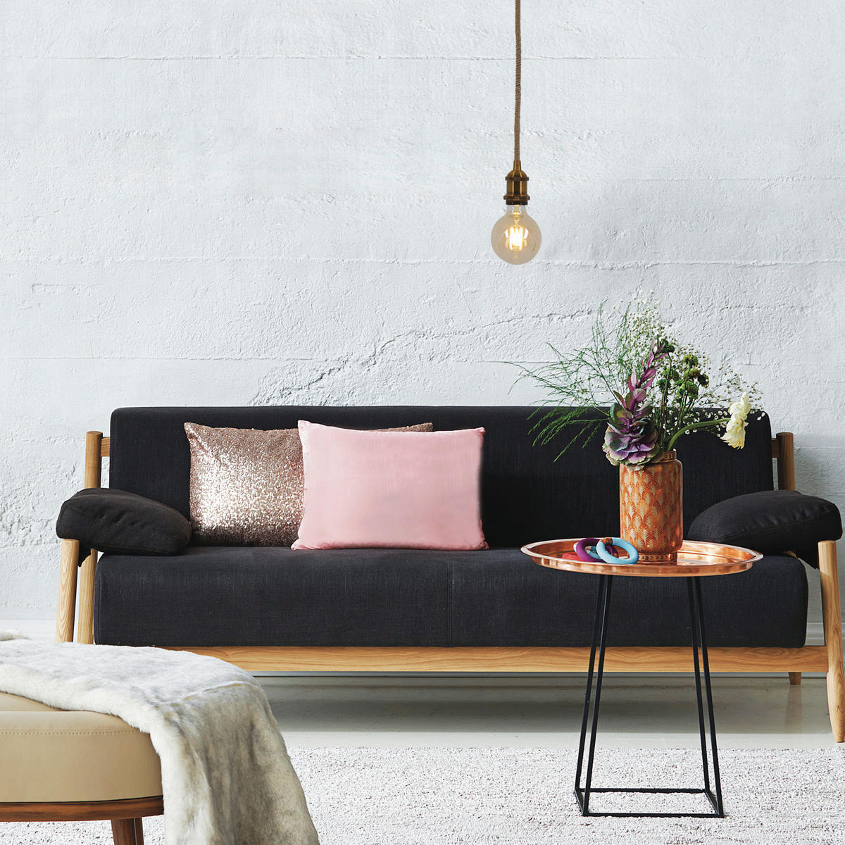 HÄNGELEUCHTE 10/100 cm  - Messingfarben, KONVENTIONELL, Naturmaterialien/Metall (10/100cm) - Näve