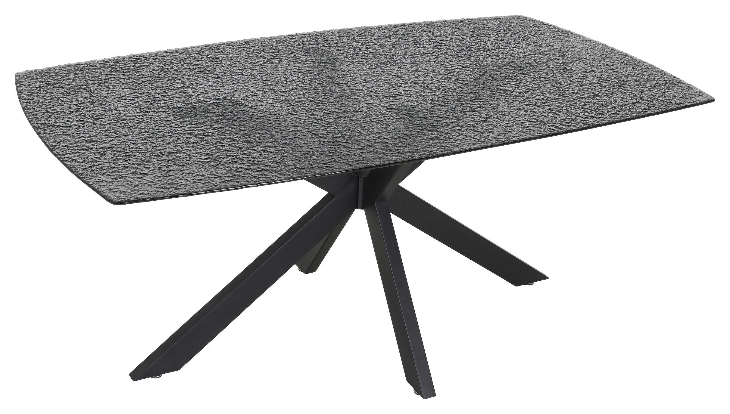 ESSTISCH in Metall, Glas 180/100/76 cm  - Schwarz/Grau, KONVENTIONELL, Glas/Metall (180/100/76cm) - Carryhome