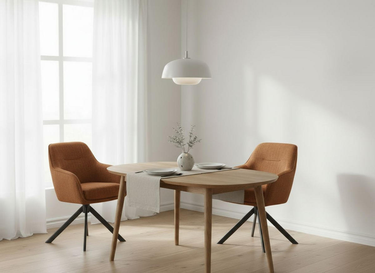 ARMLEHNSTUHL-SET 2 Stück  in Chenille  - Rostfarben/Schwarz, MODERN, Textil/Metall (59/87/65cm) - Livetastic