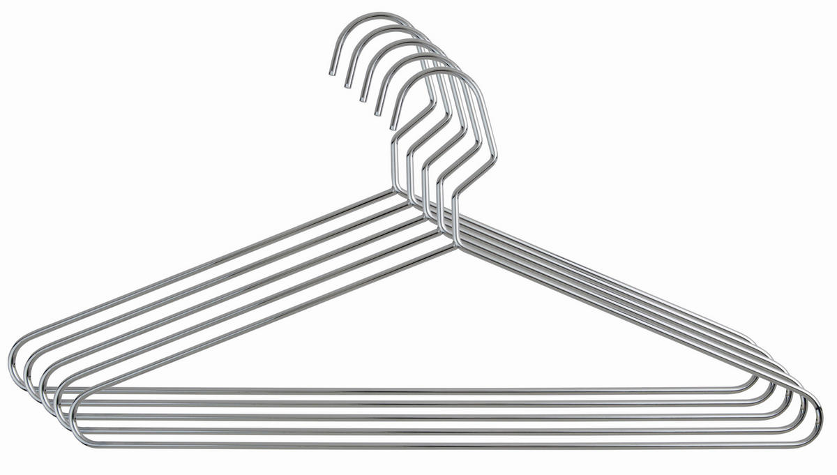 KLEIDERBÜGELSET Metall  - Silberfarben, Basics, Metall (40cm) - Homeware