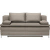BOXSPRING KANAPÉ textil bézs  - bézs/króm, Design, textil/fém (200/93/107cm) - Novel