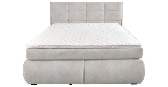 BOXSPRINGBETT 160/200 cm  in Ecru  - Wengefarben/Ecru, KONVENTIONELL, Holz/Textil (160/200cm) - Xora