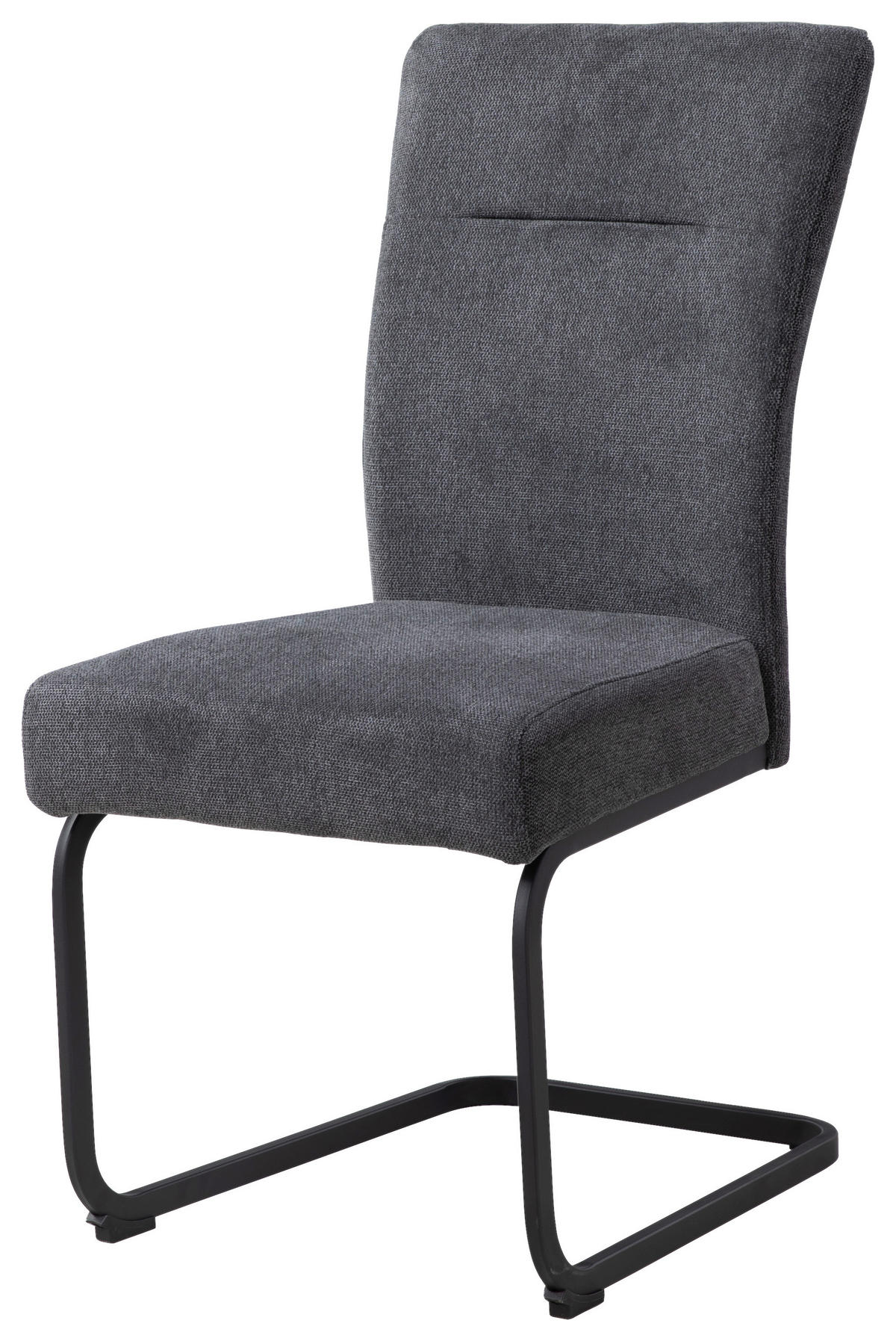 SZÁNKÓTALPAS SZÉK fém, textil szürke  - fekete/szürke, Design, textil/fém (48/94/62cm) - Xora