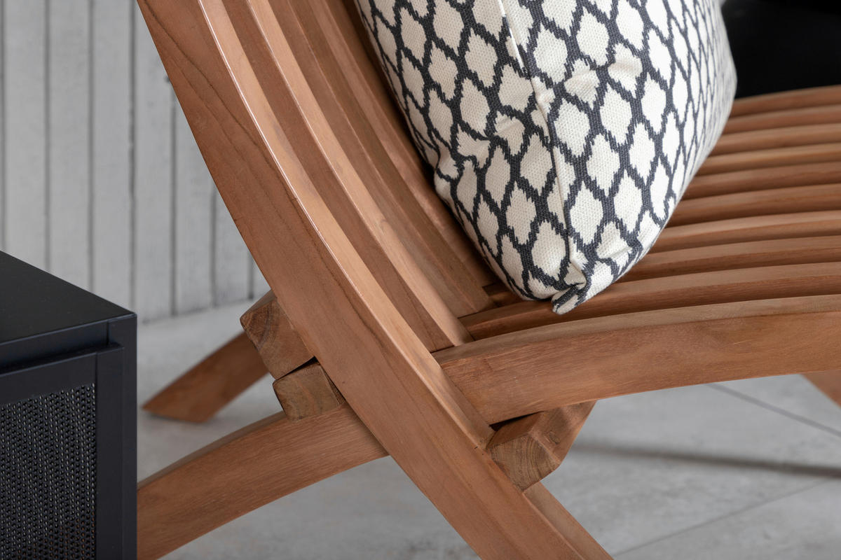 Loungesessel 2er-Set Teakfarben Teakholz  - Teakfarben, KONVENTIONELL, Holz (73/85/63cm) - Gardenson