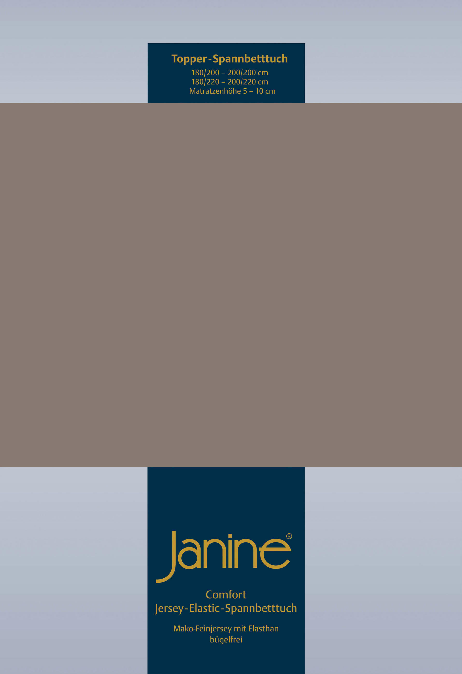 TOPPER-SPANNBETTTUCH Jersey  - Taupe/Hellbraun, Basics, Textil (200/200/10cm) - Janine