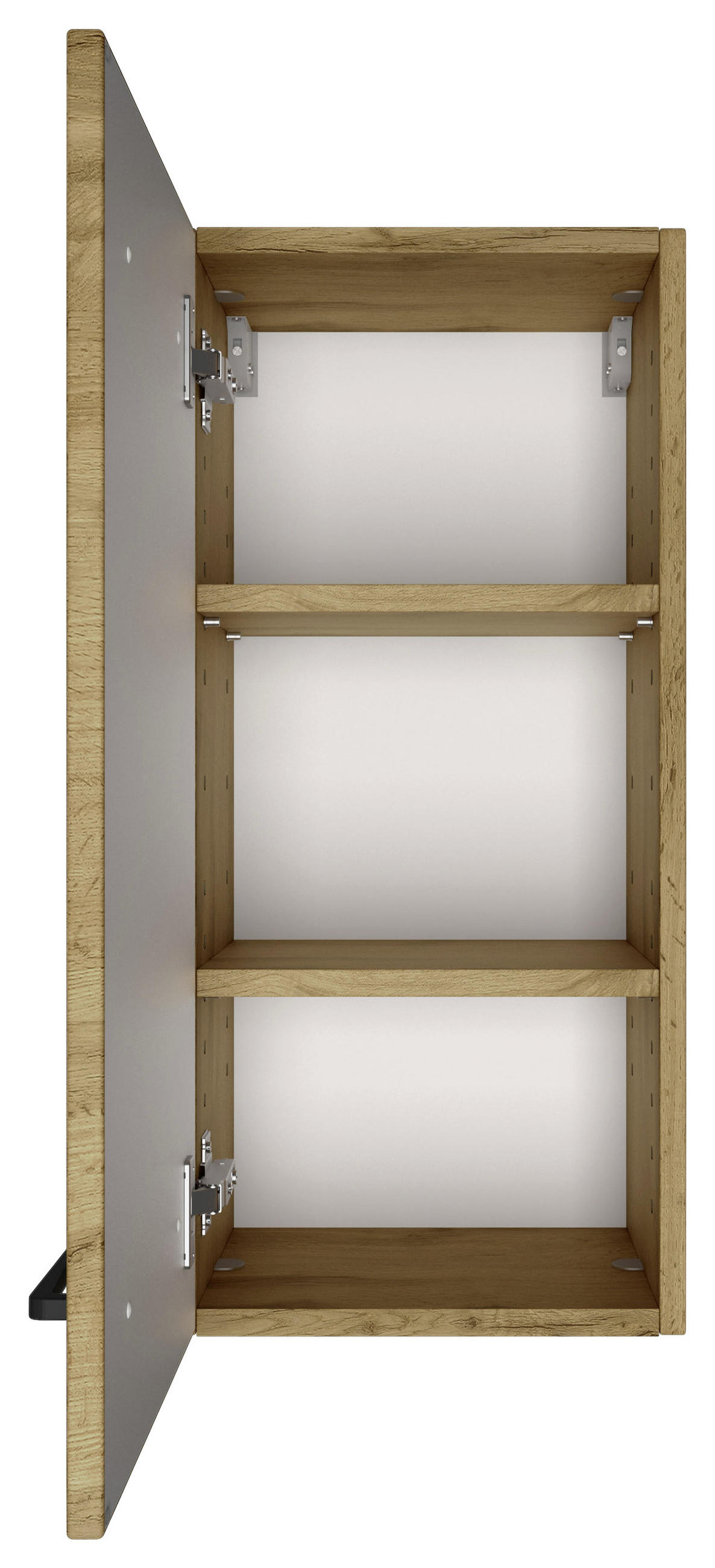 HÄNGESCHRANK 30/64/20 cm  - Eichefarben/Schwarz, Modern, Holzwerkstoff/Metall (30/64/20cm) - Held