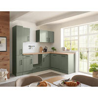 KÜCHENLEERBLOCK 250 cm   in Wildeiche, Schilfgrün  - Schilfgrün/Wildeiche, Trend, Holzwerkstoff/Metall (250cm) - Respekta