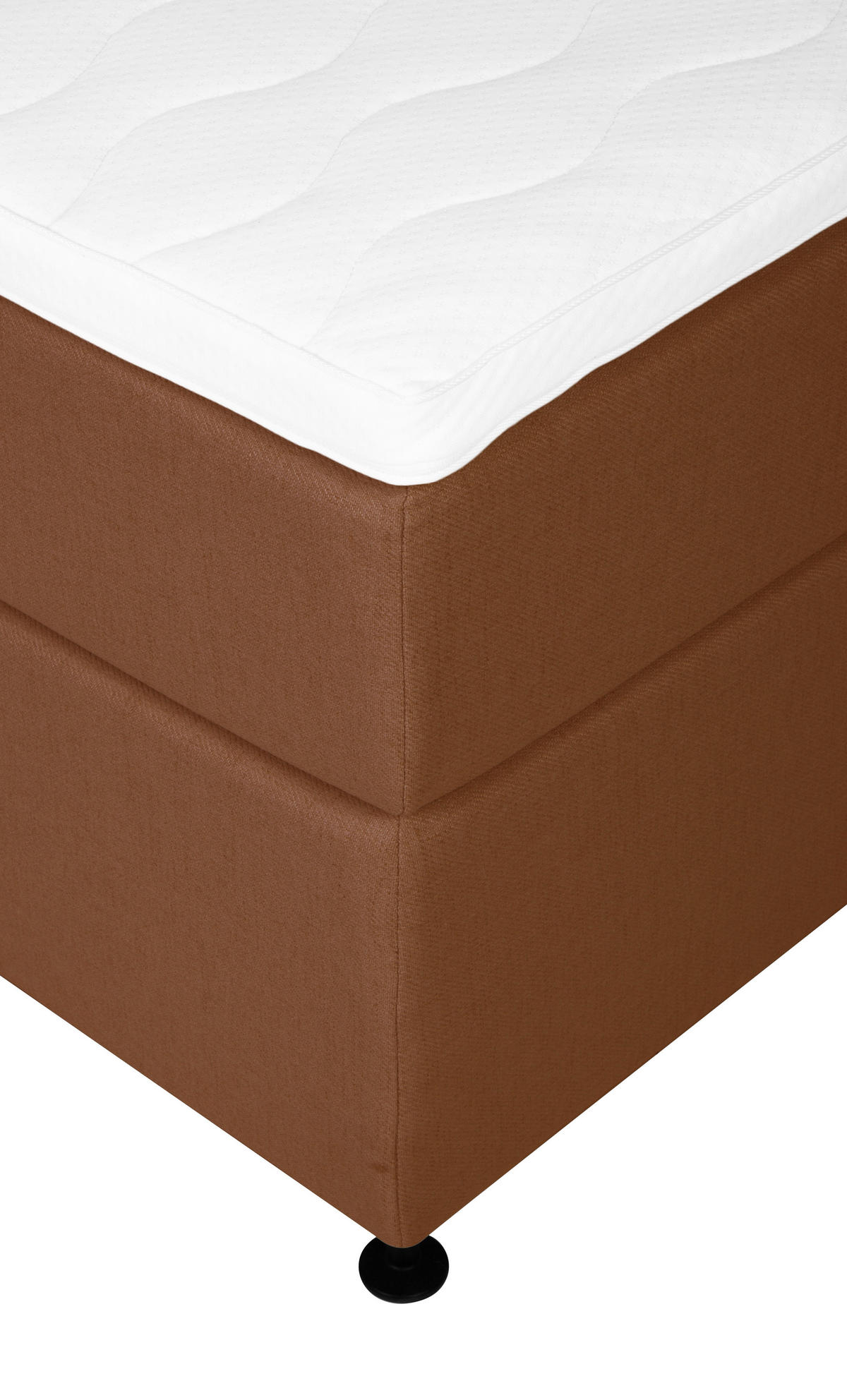 BOXSPRING-ÁGY 180/200 cm  terrakotta  - fekete/terrakotta, Modern, textil (180/200cm) - MID.YOU