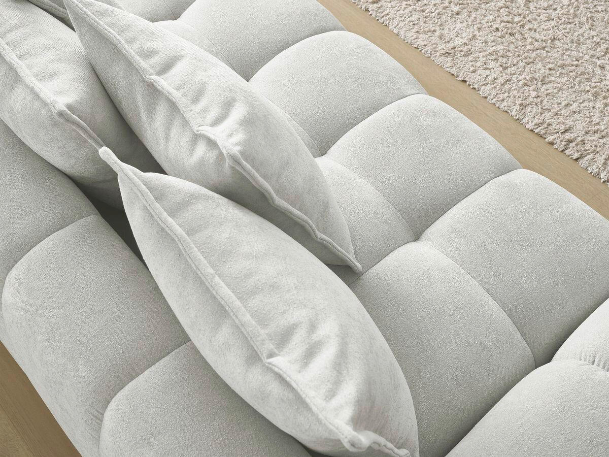 SCHLAFSOFA EVEREST  mit Rücken echt, Armteil links, Armteil rechts Struktur Hellgrau  - Hellgrau/Schwarz, MODERN, Kunststoff/Textil (278/115/90cm)