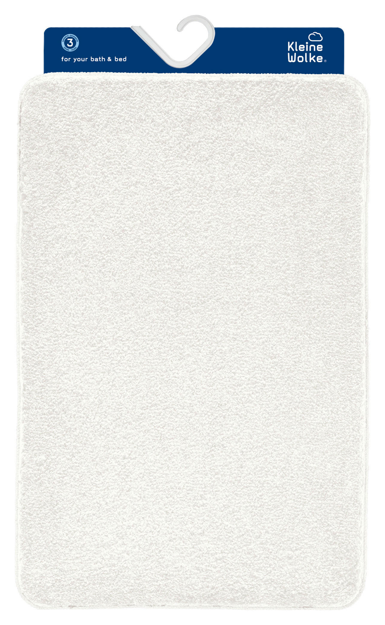 BADETEPPICH WEIß, 2-TLG. Weiß 55x85/50x50 cm  - Weiß, KONVENTIONELL, Kunststoff/Textil (55x85/50x50cm) - Kleine Wolke