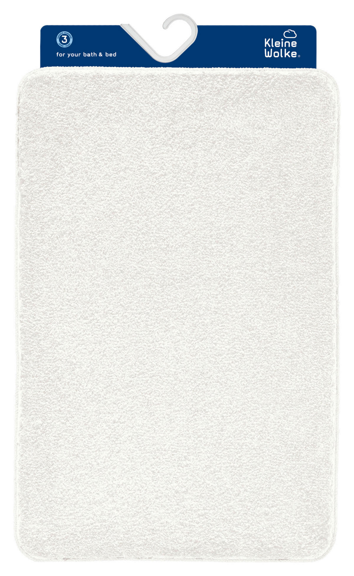 BADETEPPICH WEIß, 2-TLG. Weiß 55x85/50x50 cm  - Weiß, KONVENTIONELL, Kunststoff/Textil (55x85/50x50cm) - Kleine Wolke
