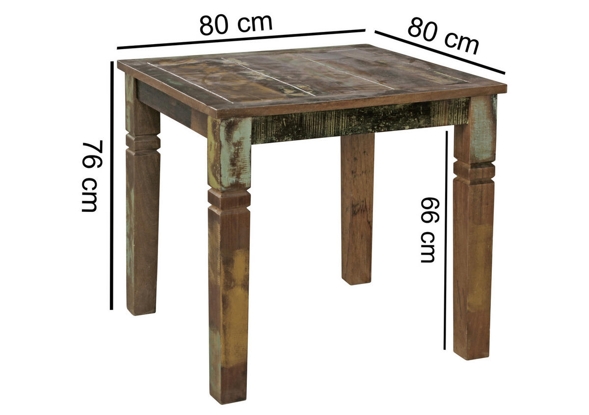 ESSTISCH in Holz 80/80/76 cm  - Braun, MODERN, Holz (80/80/76cm) - MID.YOU