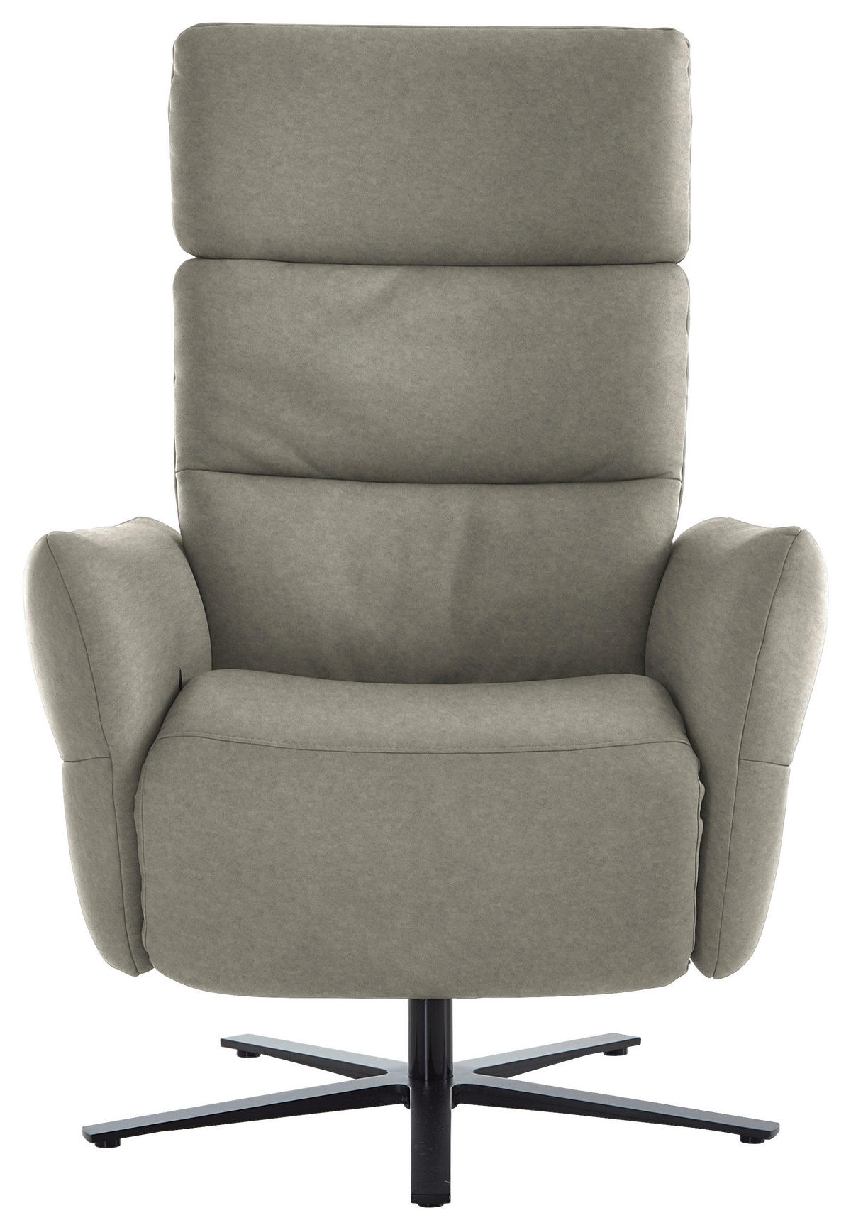 RELAXSESSEL in Leder Hellgrau  - Hellgrau/Schwarz, Design, Leder/Metall (82/119/85cm) - Dieter Knoll