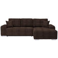 ECKSOFA  in Webstoff Dunkelbraun  280/194 cm  - Dunkelbraun/Silberfarben, Design, Kunststoff/Textil (280/194cm) - Carryhome