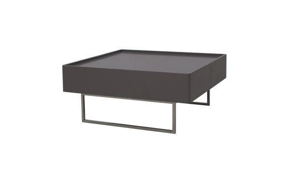 SOFFBORD i trämaterial 80/80/34,50 cm  - stålfärgad/grå, Design, metall/trämaterial (80/80/34,50cm) - Novel
