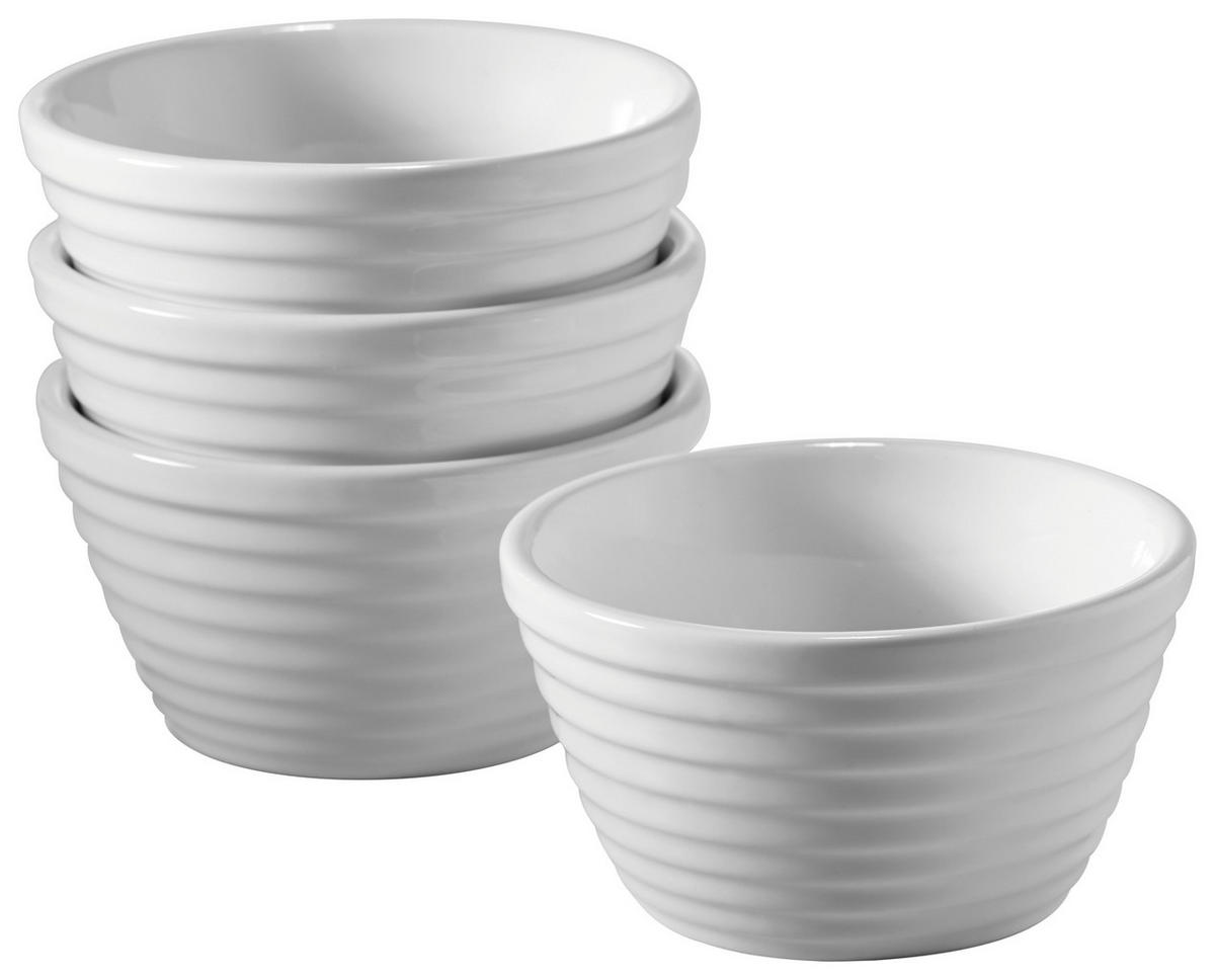 SCHÜSSELSET 4tlg. 9,5 cm  - Weiss, Basics, Keramik (9,5cm) - Homeware Profession.