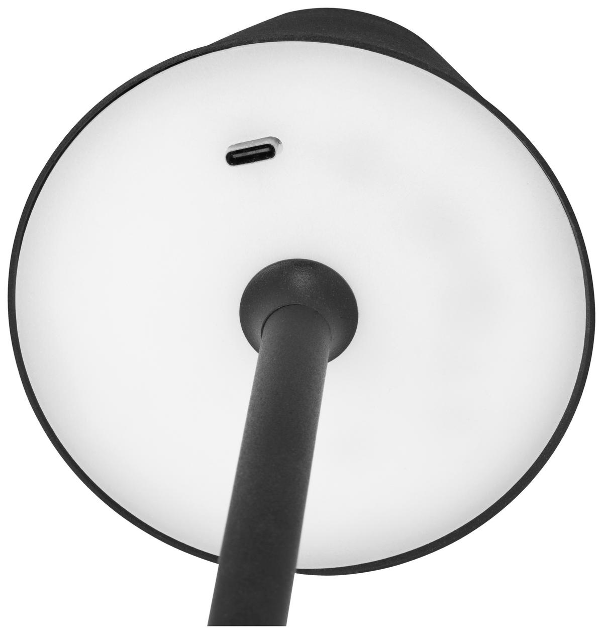 STOLNÍ LAMPA NA BATERIE 10/36 cm - bílá/černá, Konvenční, kov/plast (10/36cm) - Boxxx
